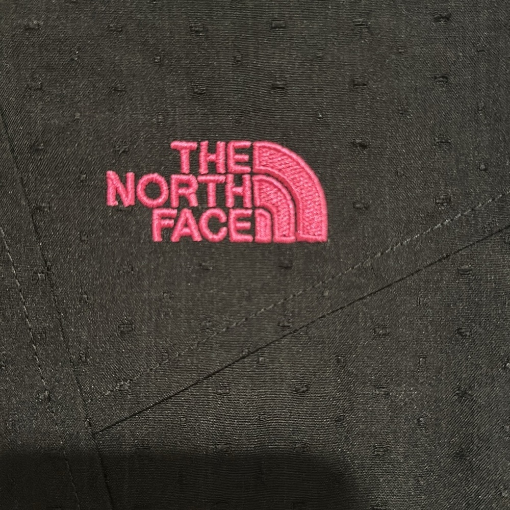 Girls North Face Hooded Zip Jacket-Blk/Pink - Picture 3 of 8